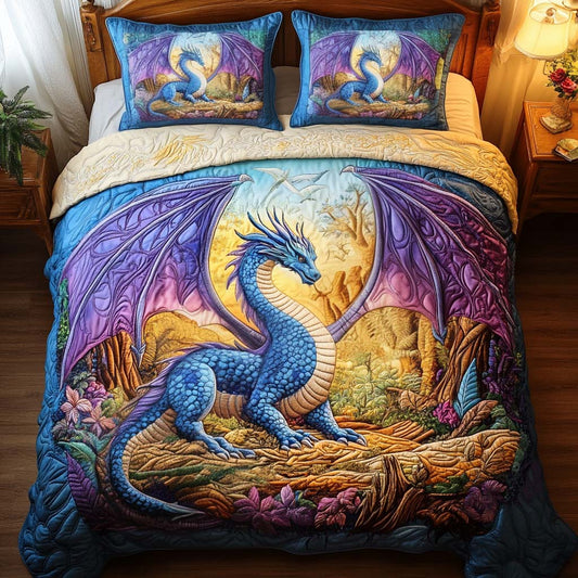 Twilight Guardian 3-Piece Quilted Bedding Set - Single (59" x 70")