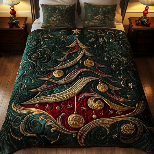 Twinkling Pine Quilted Bedding Set - Single (59" x 70")