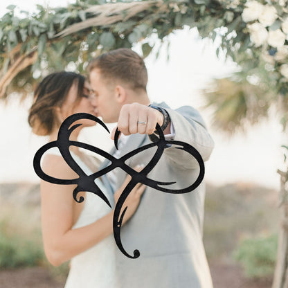 Infinity and Heart - Steel Sign