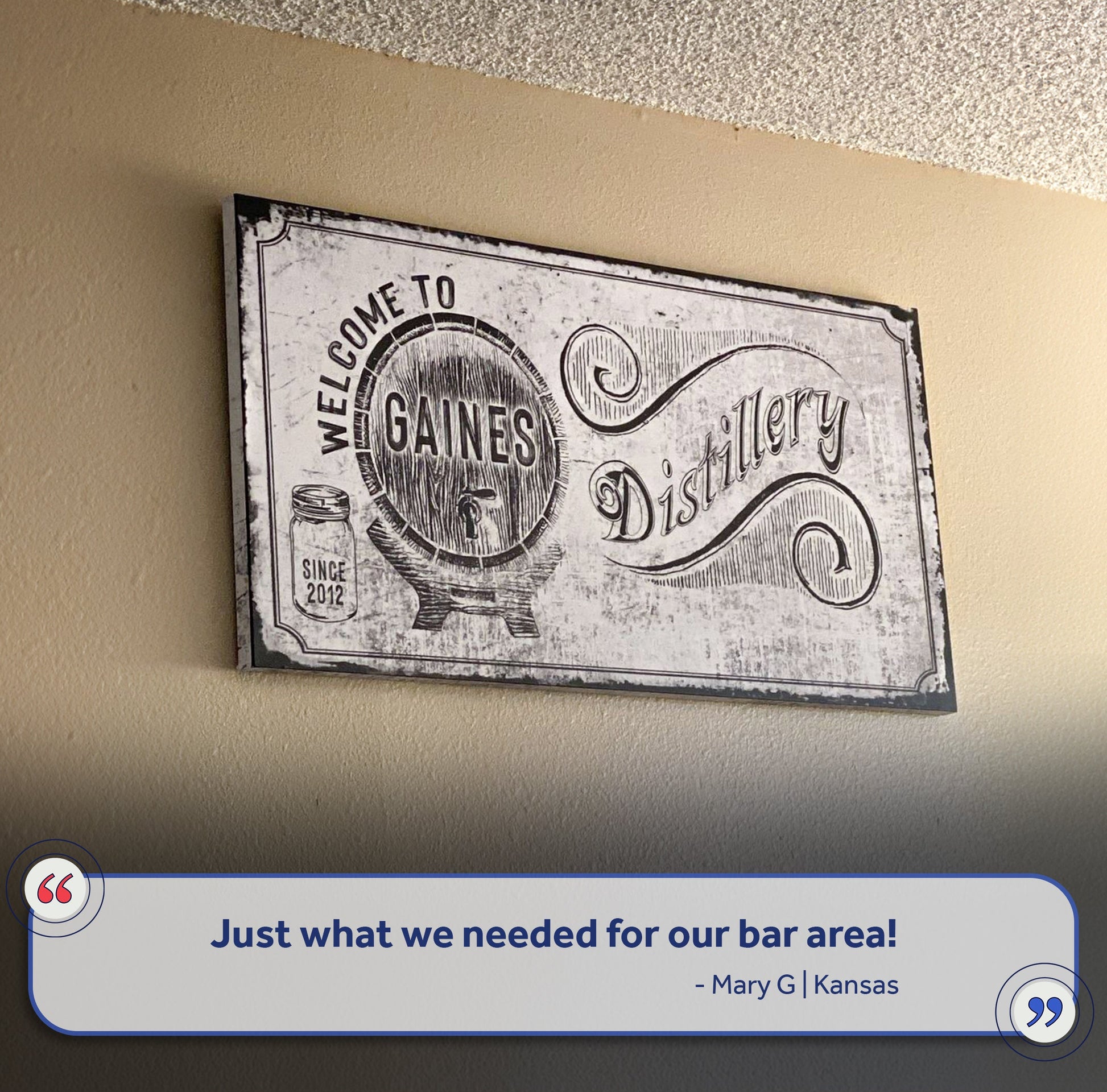Bar Sign - 60"x30", Style 1 - canvas