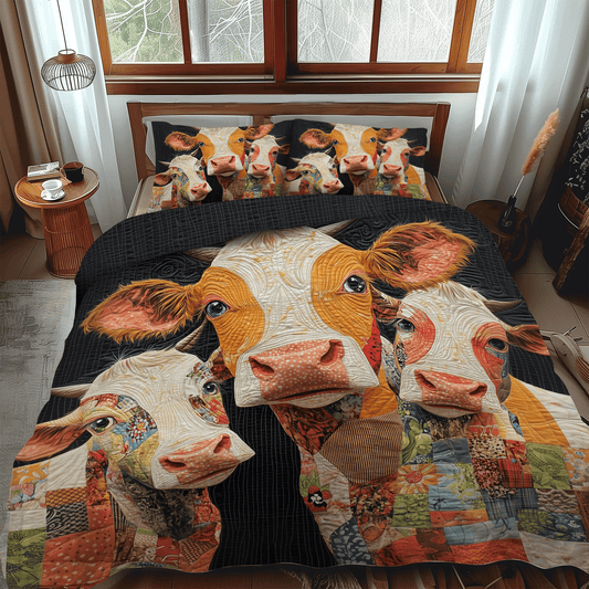 Udderly Adorable 3-Piece Quilted Bedding Set - Single (59" x 70")