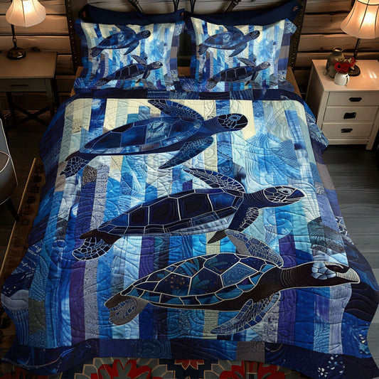Underwater Bliss 3-Piece Quilted Bedding Set - Single (59" x 70")