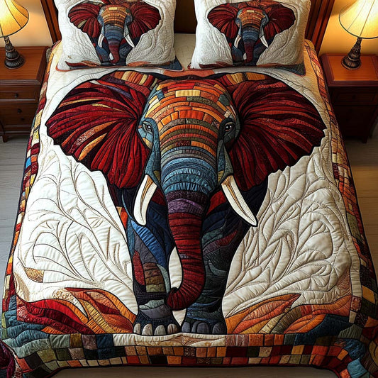 Vibrant Strength 3-Piece Quilted Bedding Set - Single (59" x 70")