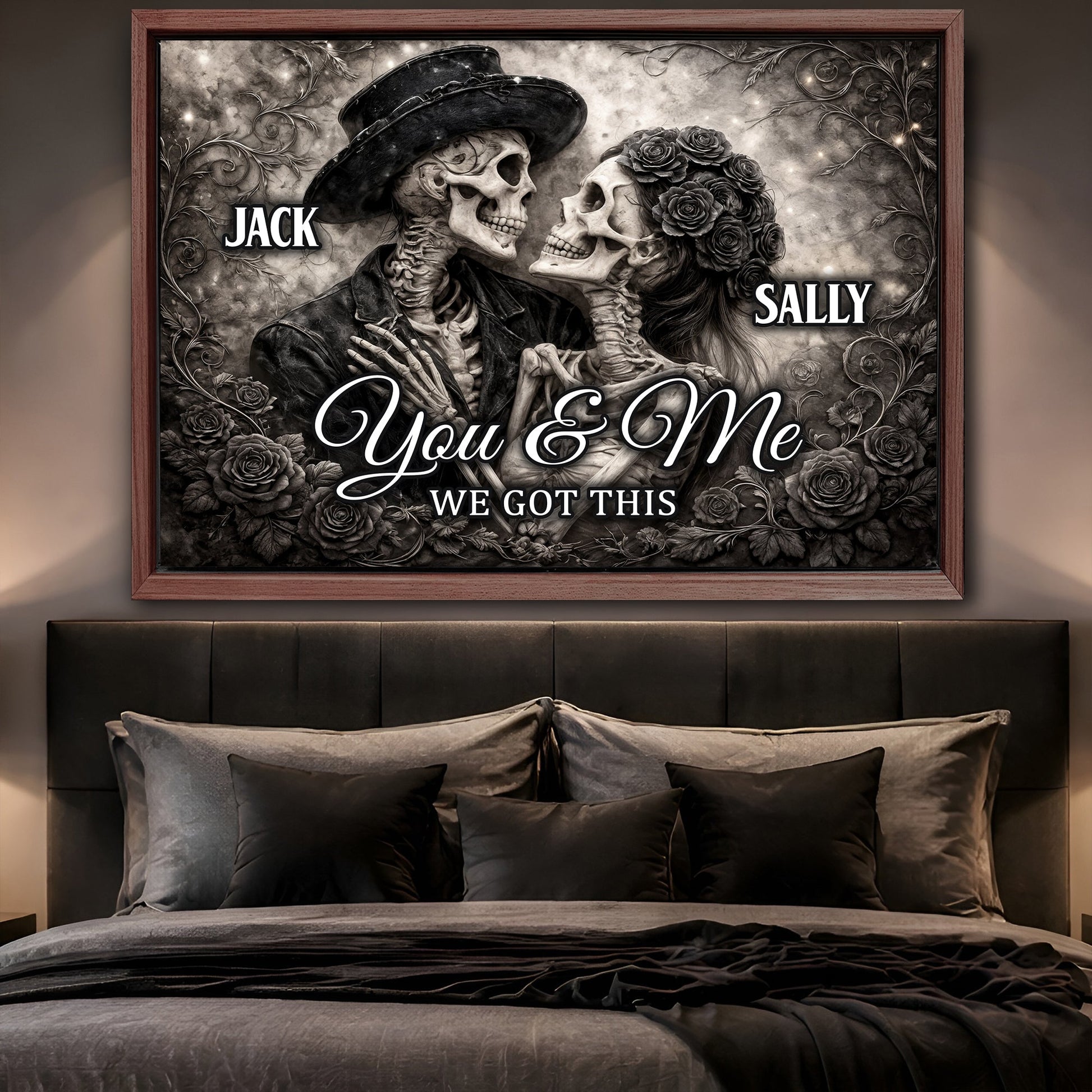 Skeleton Couple Wall Sign