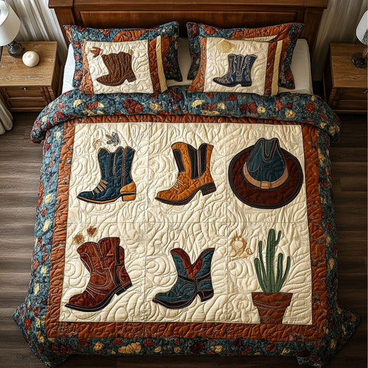 Western Stars 3-Piece Quited Bedding Set - Single (59" x 70")