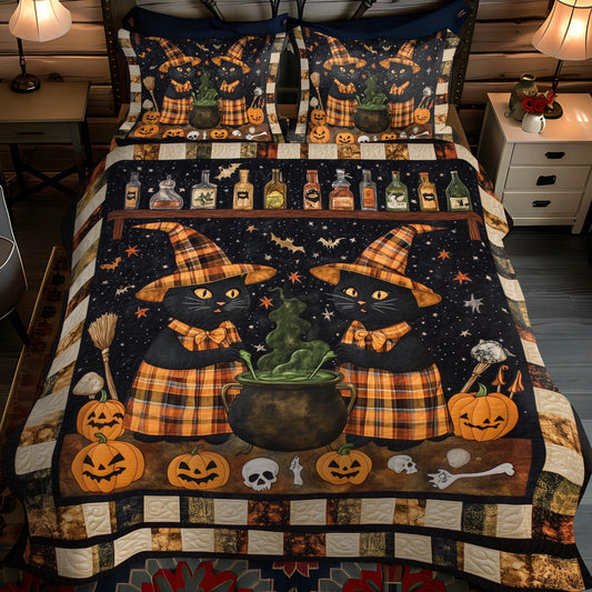 Whisker Magic 3-Piece Quilted Bedding Set - Single (59" x 70")