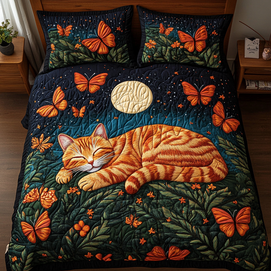 Whiskers And Paws 3-Piece Quilted Bedding Set - Single (59" x 70")