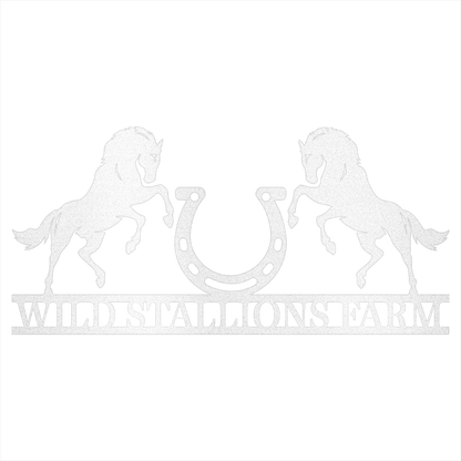 Custom Horse Ranch Steel Wall Decor