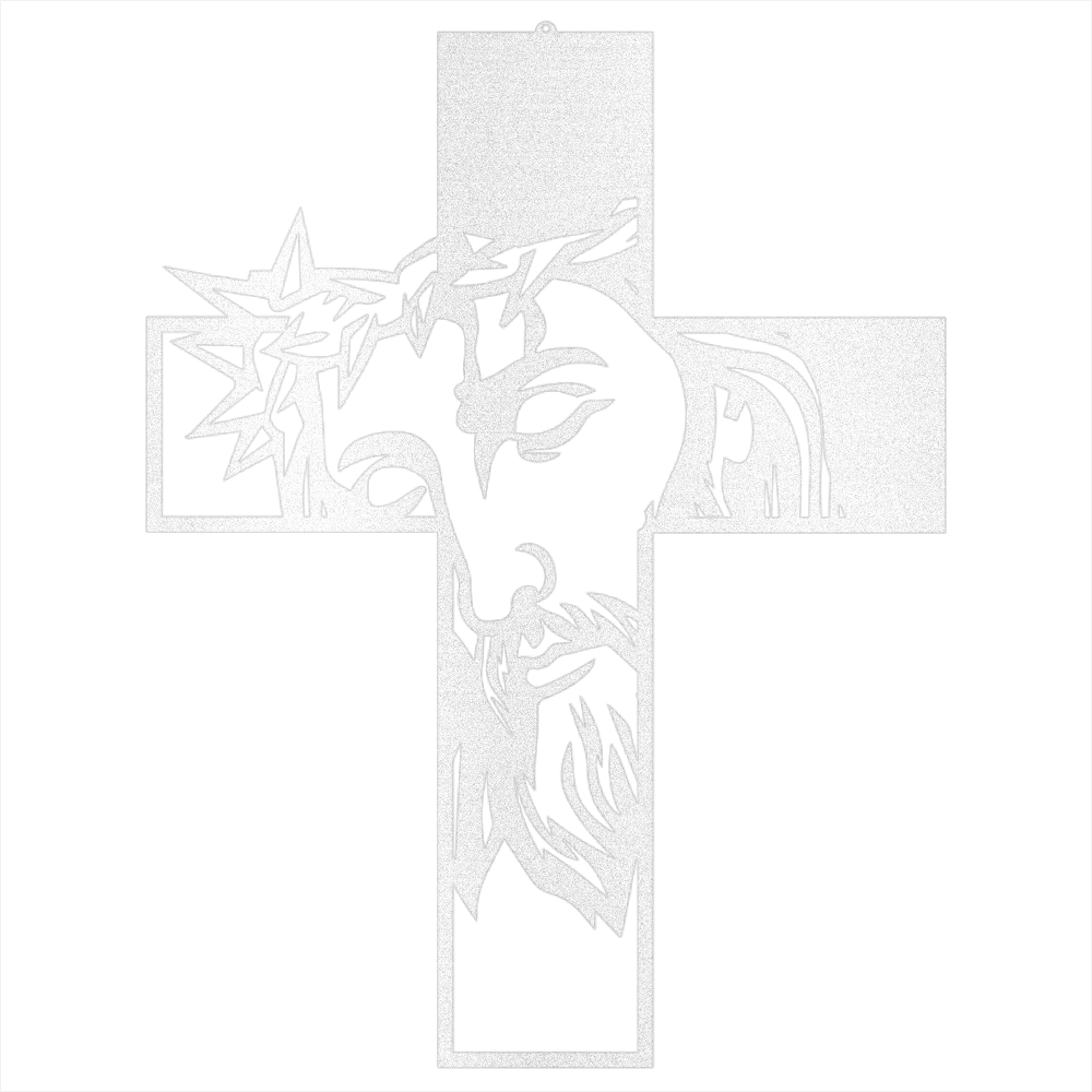 Jesus Black Metal Cross Sign