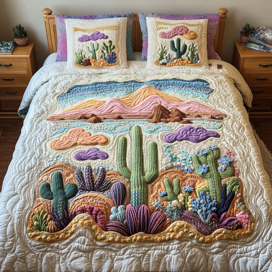 Wild Nature 3-Piece Quilted Bedding Set - Single (59" x 70")