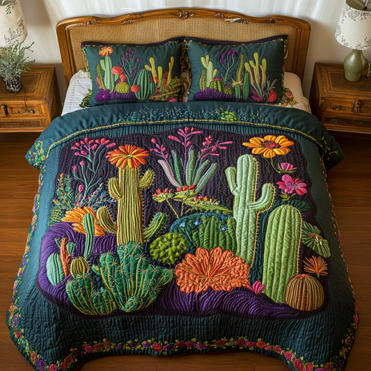Wild Oasis 3-Piece Quilted Bedding Set - Single (59" x 70")