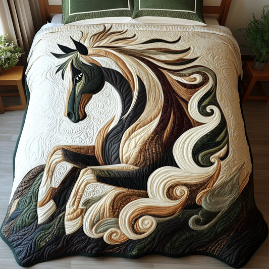 Wild Spirit 3-Piece Quilted Bedding Set - Single (59" x 70")