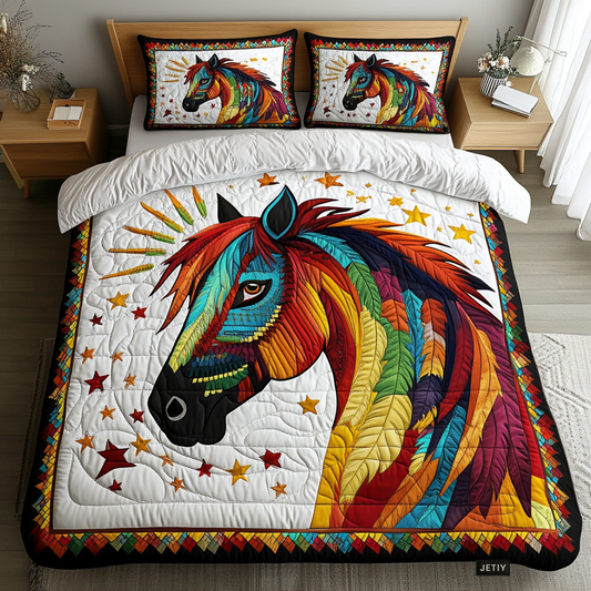Wild Wind Harmony 3-Piece Quilted Bedding Set - Single (59" x 70")