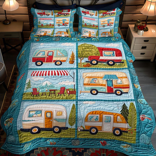 Wilderness Way 3-Piece Quilted Bedding Set - Single (59" x 70")