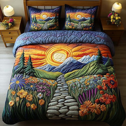 Winding Wonder 3-Piece Quited Bedding Set - Single (59" x 70")