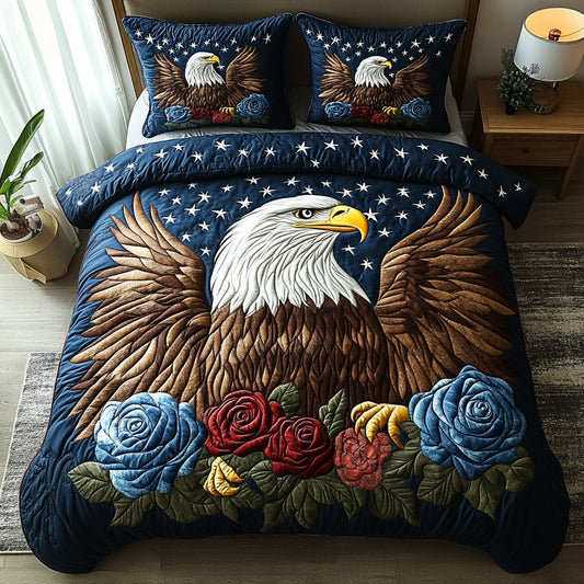 Wings of Honor 3-Piece Quilted Bedding Set - Single (59" x 70")