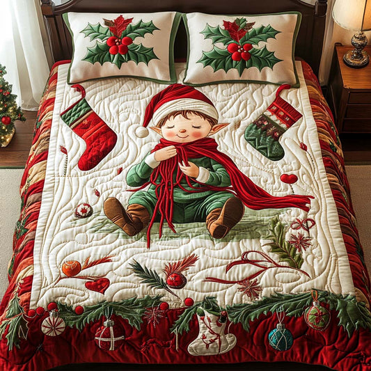 Winter Charm 3-Piece Quilted Bedding Set - Single (59" x 70")