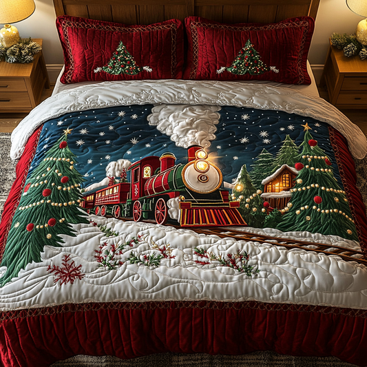 Winter Journey 3-Piece Quilted Bedding Set - Single (59" x 70")