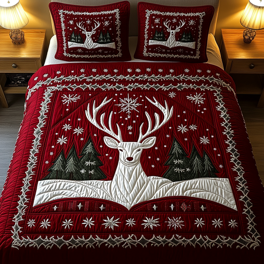 Winter Majesty 3-Piece Quilted Bedding Set - Single (59" x 70")