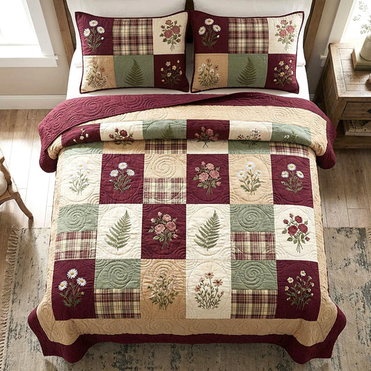 Winter Pine 3-Piece Quilted Bedding Set - Single (59" x 70")