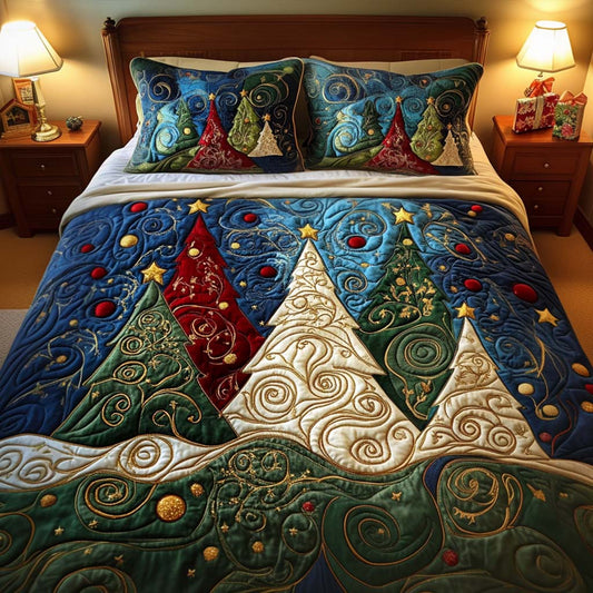 Winter Radiant Charm 3-Piece Quilted Bedding Set - Single (59" x 70")