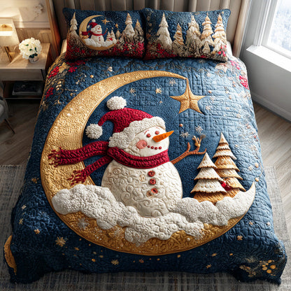 Single (59'' x 70'') /Winter Snow Parade 3-Piece Quilted Bedding Set