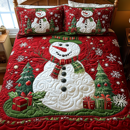 Winter Sparkle Quilted Bedding Set - Single (59" x 70")