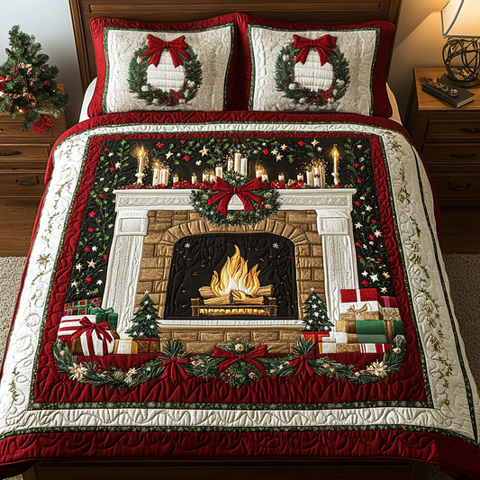 Winter Wonderland 3-Piece Quilted Bedding Set - Single (59" x 70")