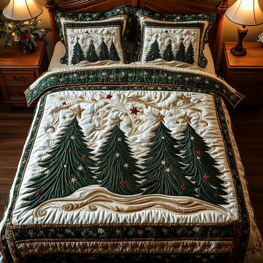 Winter Woods 3-Piece Quilted Bedding Set - Single (59" x 70")