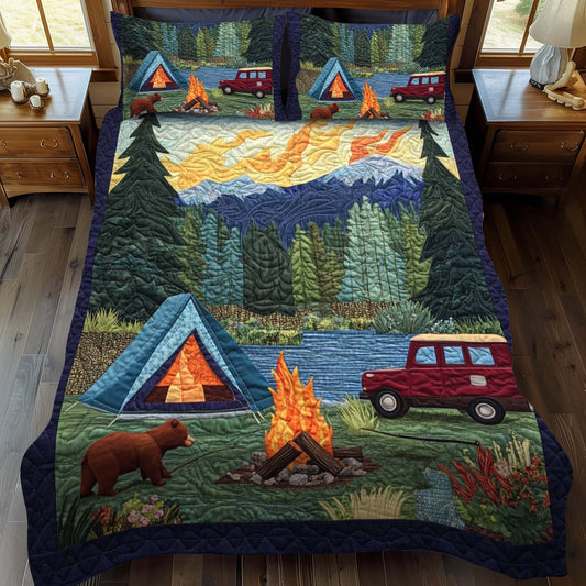 Wooded Bliss 3-Piece Quilted Bedding Set - Single (59" x 70")