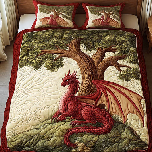 Woodland Protector 3-Piece Quilted Bedding Set - Single (59" x 70")