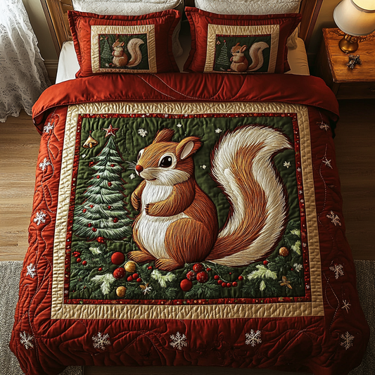 Woodland Whimsy 3-Piece Quilted Bedding Set - Single (59" x 70")