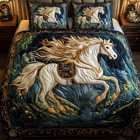Woodland Whispers 3-Piece Quilted Bedding Set - Single (59" x 70")