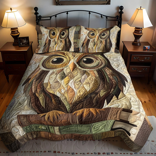 Woodland Wisdom 3-Piece Quilted Bedding Set - Single (59" x 70")