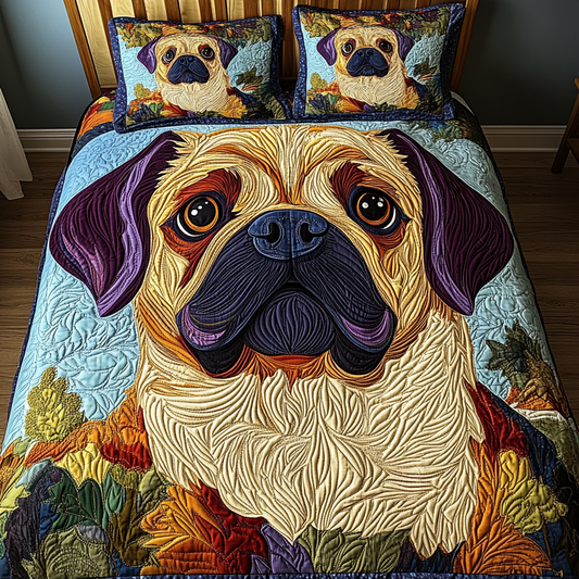 Wrinkled Wonder 3-Piece Quilted Bedding Set - Single (59" x 70")