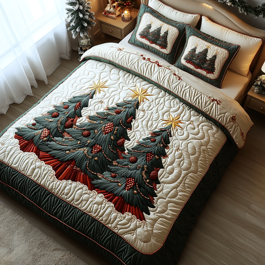 Yuletide Bliss Quilted Bedding Set - Single (59" x 70")