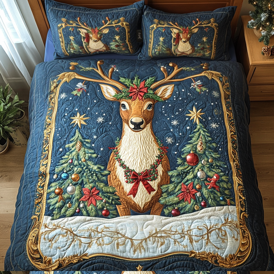 Yuletide Majesty Quilted Bedding Set - Single (59" x 70")