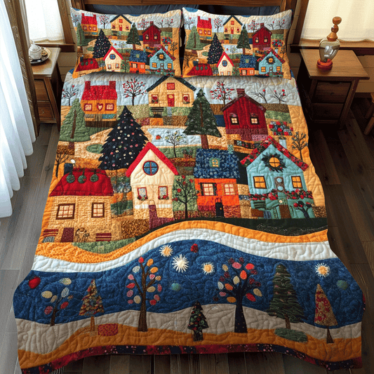 Yuletide Warmth 3-Piece Quilted Bedding Set - Single (59" x 70")