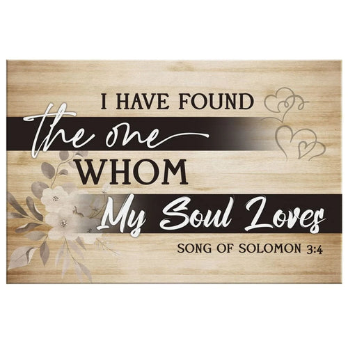 rustic i have found the one whom my soul loves christian canvas wall art (Landscape)