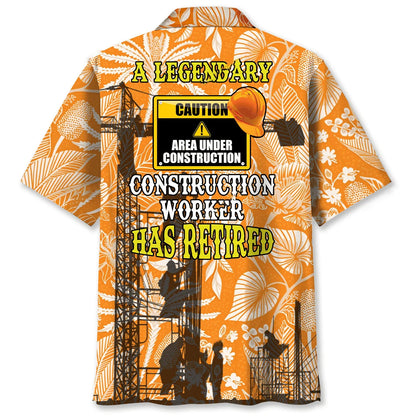 A Legendary Construction Worker Has Retired Hawaiian Shirt - M - hawaiian shirt