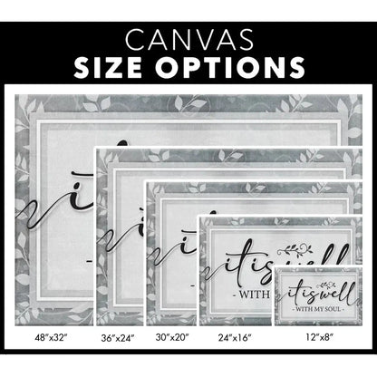 it is well with my soul modern christian wall art canvas (Landscape)
