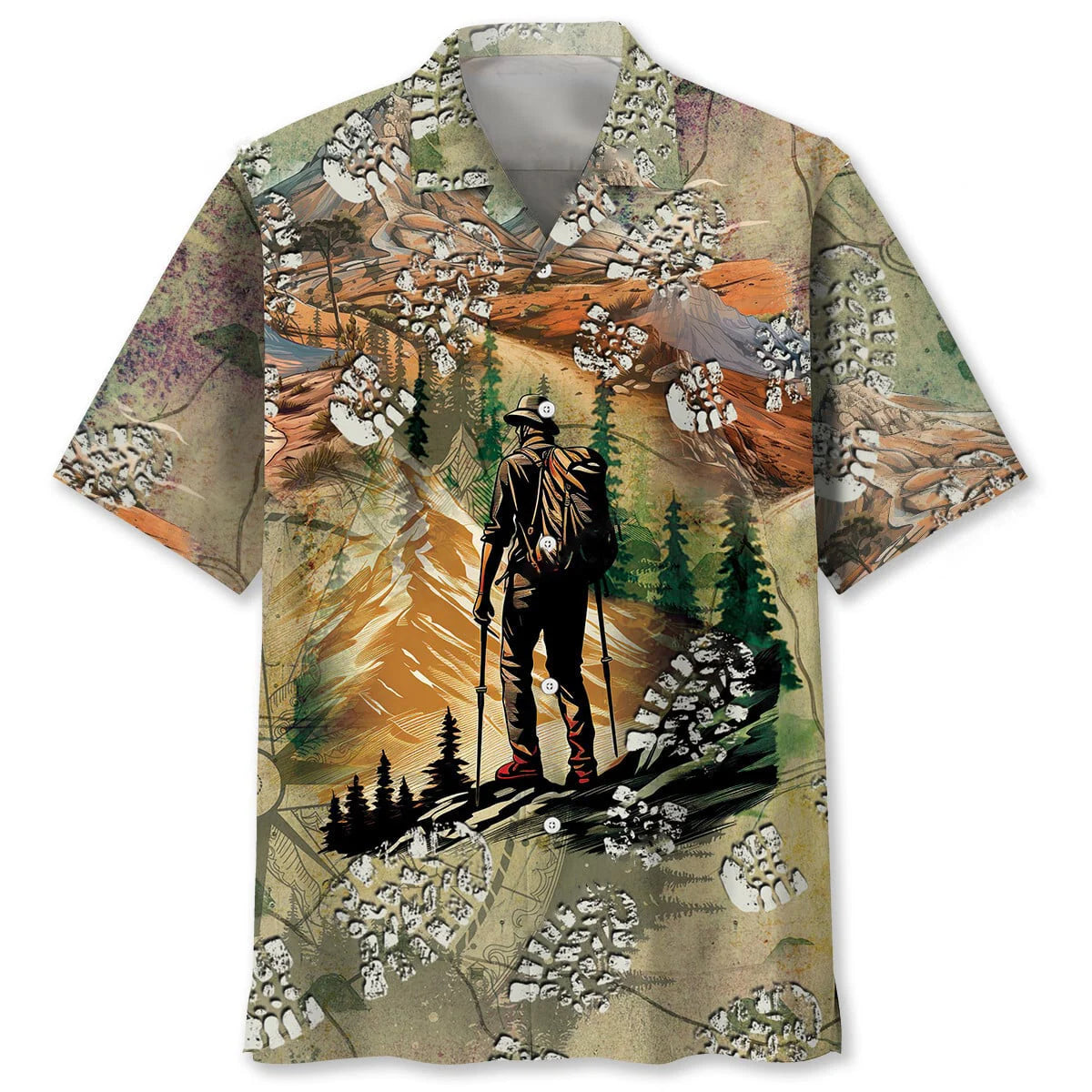 A Moment of Hiking Hawaiian Shirt - M - hawaiian shirt