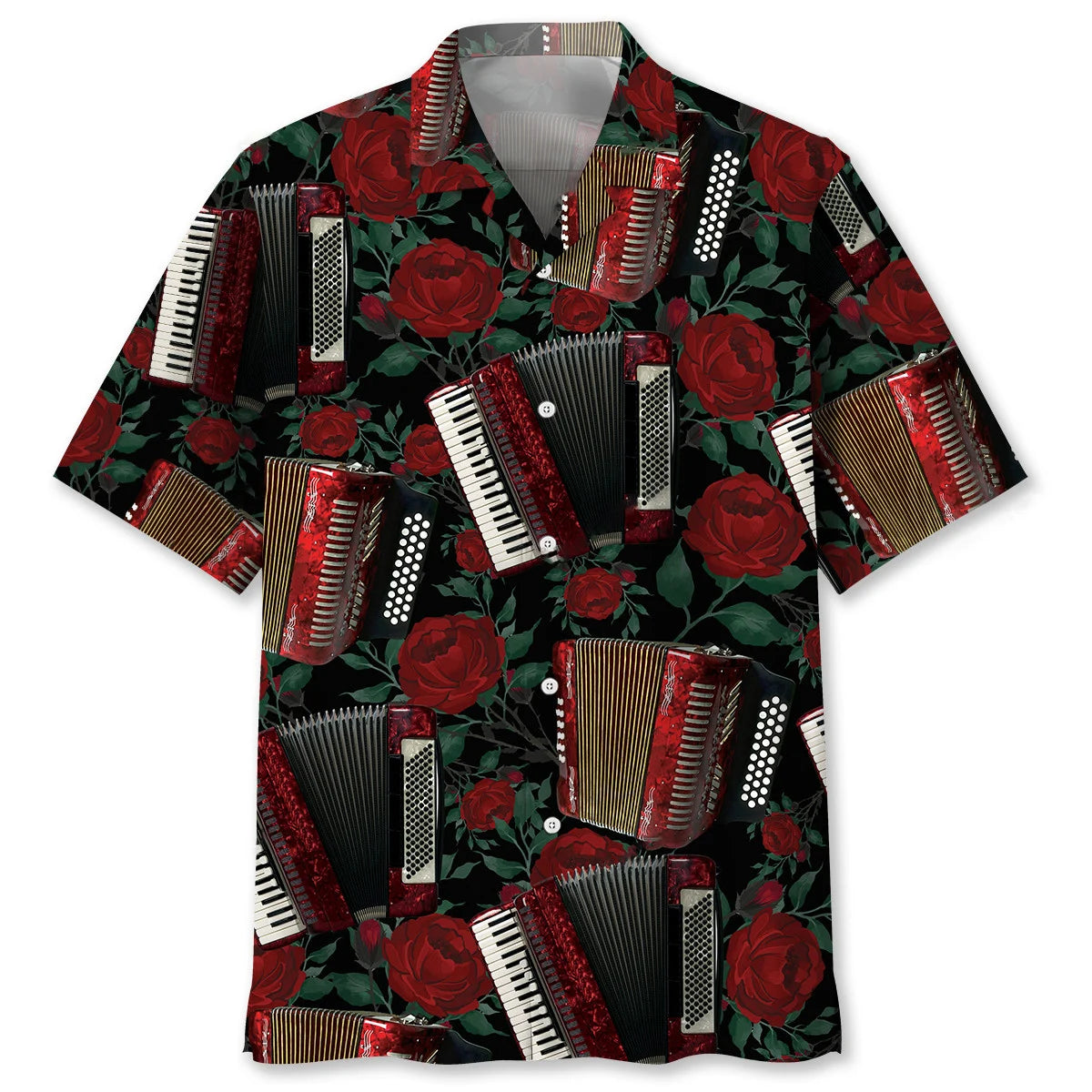 Accordion Rose Hawaiian Shirt - S - hawaiian shirt