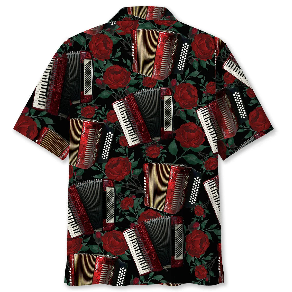 Accordion Rose Hawaiian Shirt - M - hawaiian shirt