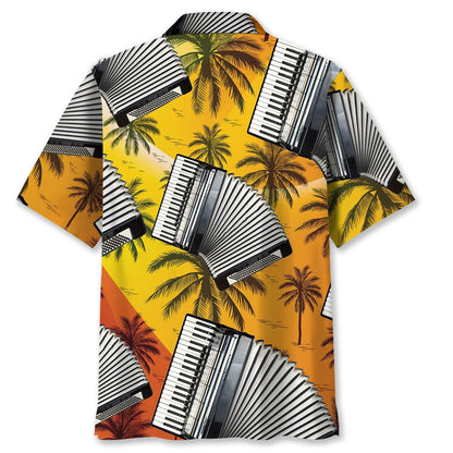 Accordion Tropical Palm Tree Hawaiian Shirt - XL - hawaiian shirt