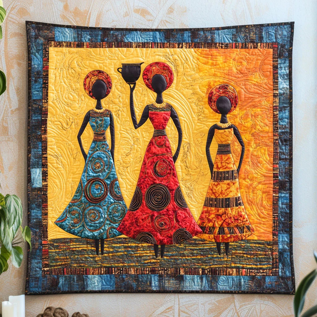 African Soul Woman Quilt Blanket