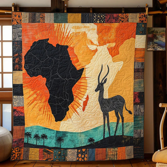 African Tribal Light Quilt Blanket