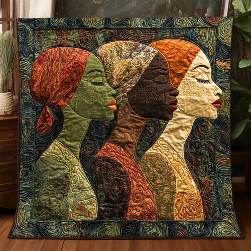 African Woman Quilt Blanket