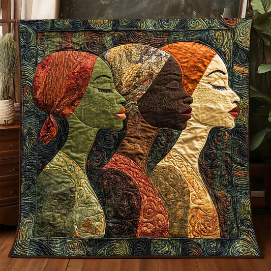 African Woman Quilt Blanket