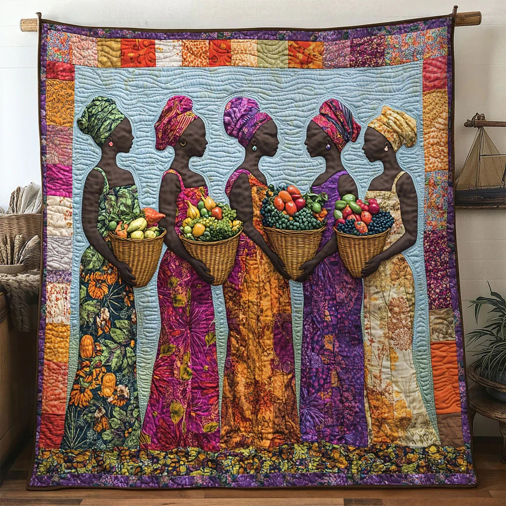 African Women Harmony Quilt Blanket